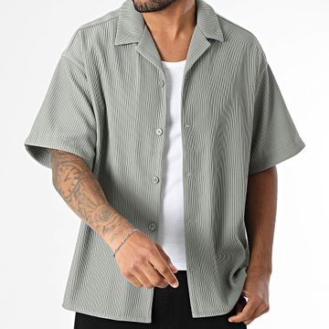 Jack And Jones - Resort Plisado Horizonte Camisa Manga Corta Verde Caqui Claro