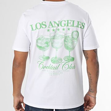 Luxury Lovers - Camiseta oversize LA Cocktail Club Blanco Verde