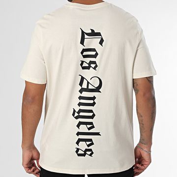 Luxury Lovers - Tee Shirt Oversize Tower Los Angeles Beige Negro