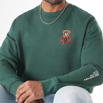 Teddy Yacht Club - Sudadera de cuello redondo Piel pequeña Verde botella