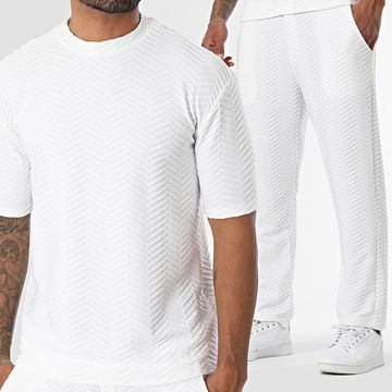 Uniplay - 191 Conjunto de camiseta blanca y pantalón de chándal