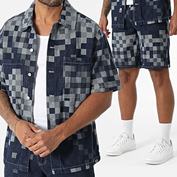 Uniplay - Conjunto Camisa Vaquera Manga Corta Y Vaquero Corto 222 Azul Denim