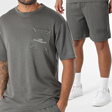 Uniplay - Conjunto de camiseta de bolsillo y pantalón corto 7928 Gris antracita
