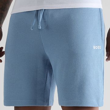 BOSS - Pantalón corto Waffle 50535884 Azul claro