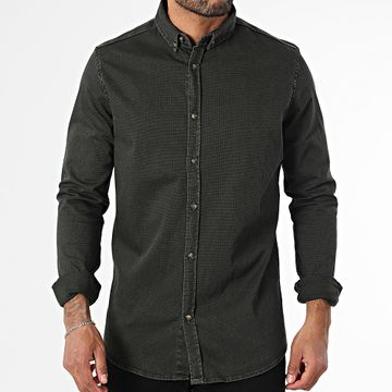 Classic Series - J84 Camisa Manga Larga Verde Oscuro