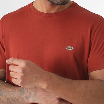Lacoste - Camisa Logo Cocodrilo Bordada Regular Fit Marrón