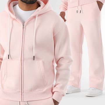 LBO - Conjunto de sudadera con capucha y cremallera y pantalón de jogging 3847 Rosa