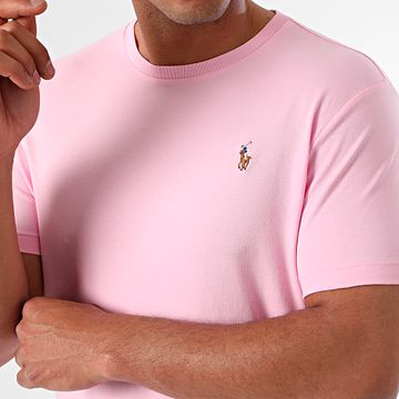 Polo Ralph Lauren - Tee Shirt Custom Slim Flit Classics Rosa