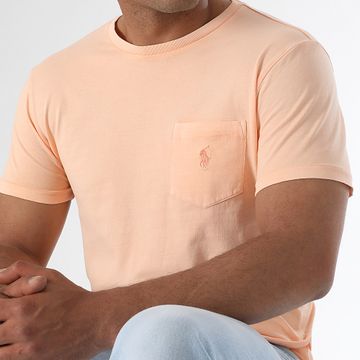 Polo Ralph Lauren - Tee Shirt Pocket Custom Slim Fit Pocket Original Player Naranja