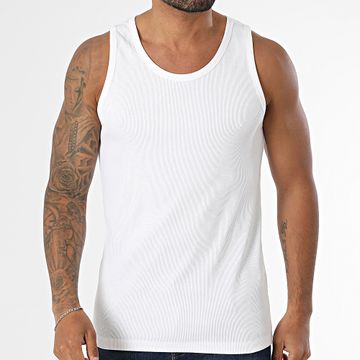 Tom Tailor - Camiseta de tirantes acanalada 1046118-XX-12 Blanca