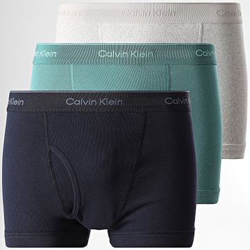 Calvin Klein - Set De 3 Boxers NB4002A Azul Marino Verde Brezo Gris