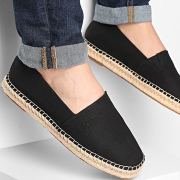 Calvin Klein - Alpargatas Canvas Logo 1808 Negro