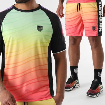 MA9 Mafia Nueve - Conjunto de camiseta y pantalón corto Hypernova Sunset