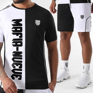 MA9 Mafia Nueve - Conjunto de camiseta y pantalón corto Scare White Black
