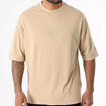 New Era - Oversize Tee Shirt Large NBA Washed Box Chicago Bulls 60667857 Beige