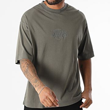 New Era - Oversize Tee Shirt Large NBA Washed Box LA Lakers 60667862 Charcoal Grey