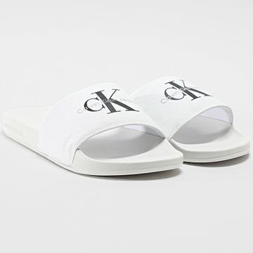 Calvin Klein - Slide Monograma 1271 Blanco