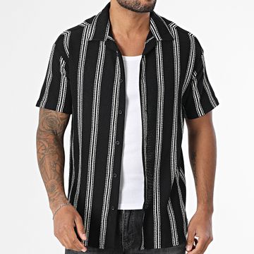 Classic Series - 470 Camisa de manga corta a rayas blancas y negras