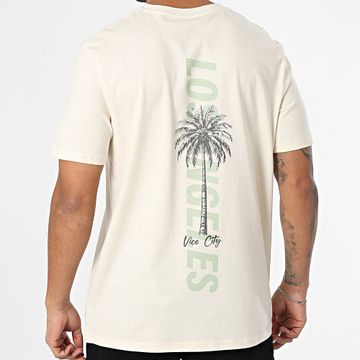 Luxury Lovers - Camiseta oversize Los Angeles Palm Beige Caqui