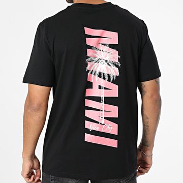 Luxury Lovers - Miami Palm Oversize Tee Negro Rosa