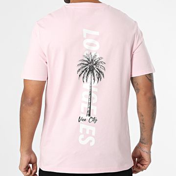 Luxury Lovers - Camiseta oversize Los Angeles Palm Rose Blanco