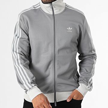 Adidas Originals - Beckenbauer JP1226 Chaqueta gris a rayas con cremallera