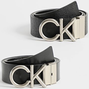Calvin Klein - Halmark 7036 Logo Cinturón Reversible Negro