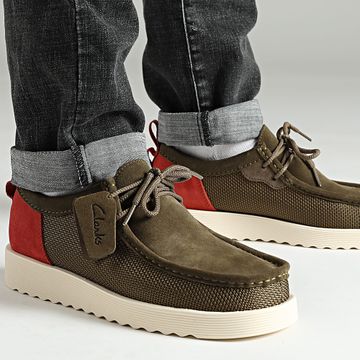 Clarks - Zapatillas Wallabee FTR2 Lo Olive Combi