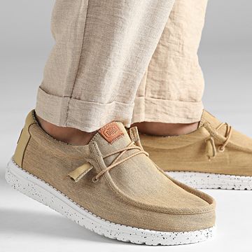 Hey Dude - Mocasines Wally Washed Canvas Walnut