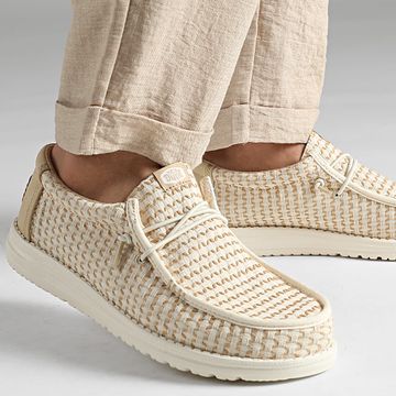 Hey Dude - Mocasines Wally Woven Yute Egret Irish Cream