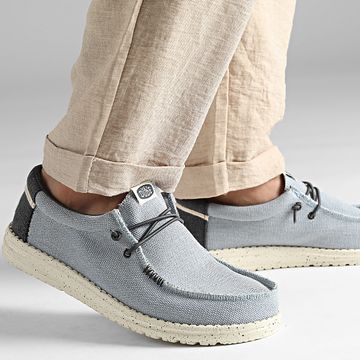 Hey Dude - Mocasines Wally Coastline Stone White de yute