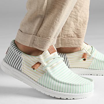 Hey Dude - Mocasines Wally Tri Nu Prep Verde Ceniza Multi