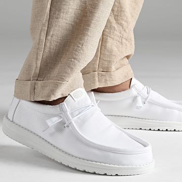 Hey Dude - Mocasines Wally Stretch Canvas Blanco
