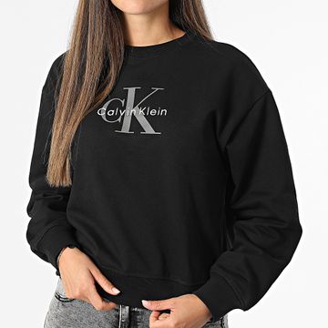 Calvin Klein - Sudadera de cuello redondo para mujer LV047B234G Negro