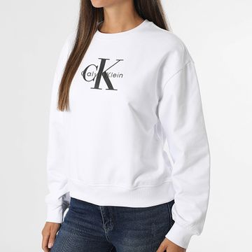 Calvin Klein - LV047B234G Sudadera de cuello redondo para mujer Blanco