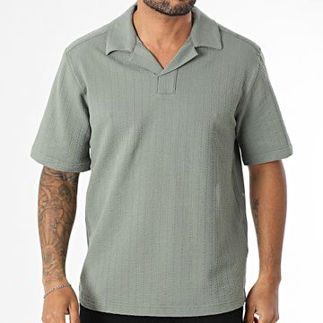Only And Sons - Polo Manga Corta Rayas Regular Fit Hombre Verde Caqui Claro