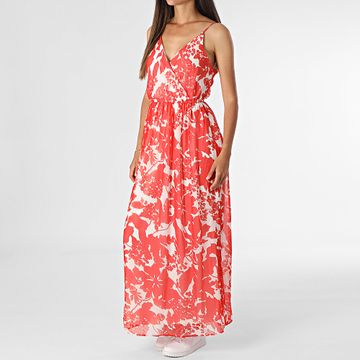 Vero Moda - Vestido Milla Mujer Coral Blanco