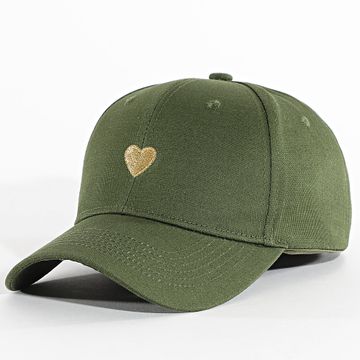 Zelys Paris - Gorra Pequeño Corazón Verde Caqui