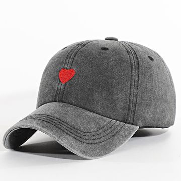 Zelys Paris - Gorra Pequeño Corazón Gris Antracita