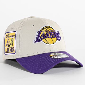 New Era - Gorra 9Forty Los Angles Lakers 60667571 Beige Violeta