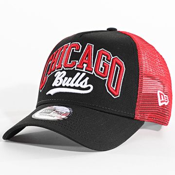 New Era - Chicago Bulls Trucker Script Cap 60667566 Negro Rojo