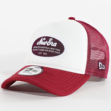 New Era - Gorra Trucker Oval Foam Patch 60667664 Burdeos Blanco