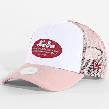 New Era - Gorra de mujer Trucker Oval Patch 60667685 Pink White
