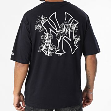 New Era - Camiseta Oversize Large MLB Floral Graphic NY Yankees 60667724 Azul Marino