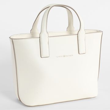 Tommy Hilfiger - Bolso Mujer Logotape Mini Tote 7448 Crudo