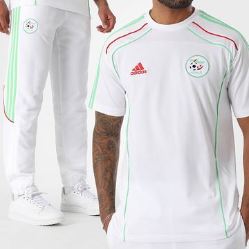 Adidas Performance - Argelia JE5345 JE5342 Conjunto de pantalón y camiseta de rayas blancas