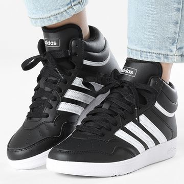 Adidas Performance - Zapatillas Mujer Hoops 4.0 Mid J JI3477 Core Black Cloud White