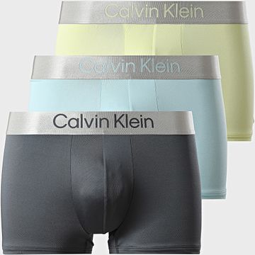 Calvin Klein - Set De 3 Boxers NB4269 Verde Claro Azul Claro Gris Carbón