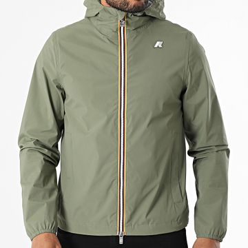 K-Way - Chaqueta caqui con capucha y cremallera Jack Green