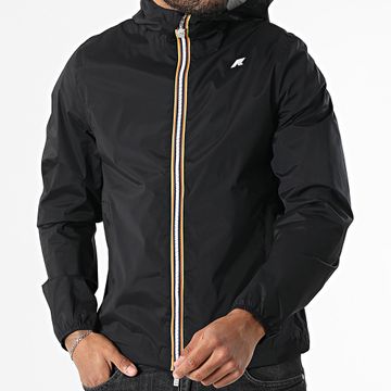 K-Way - Chaqueta con capucha y cremallera Jack Negro